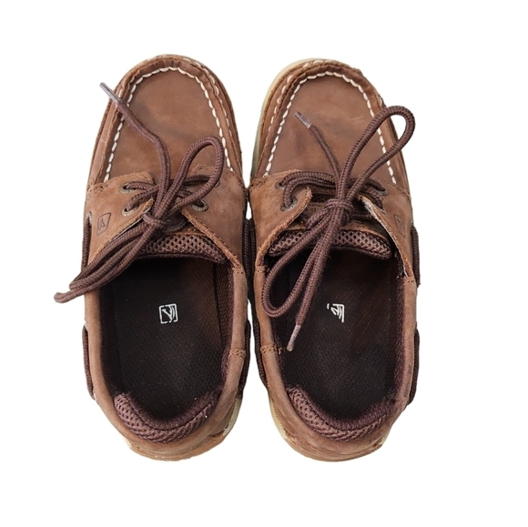 Sperry Lanyard Top-Sider Brown Leather Loafers Size 1 - Picture 5 of 8